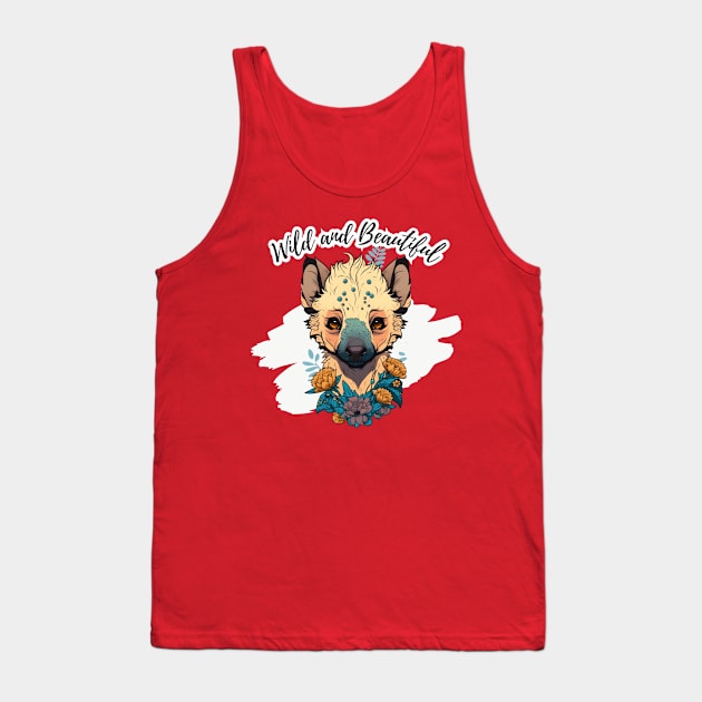 Floral Hyena Tank Top by King Hoopoe